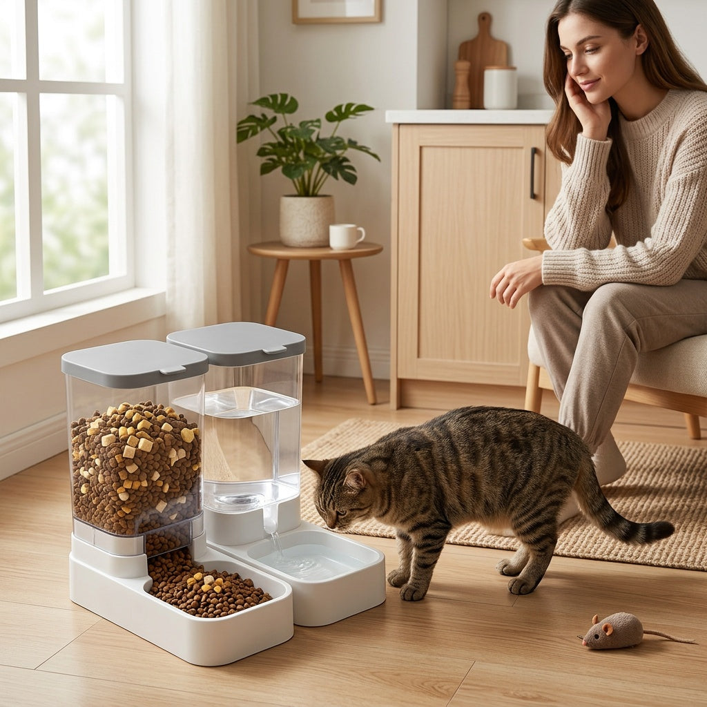 Automatic Pet Feeder and Waterer